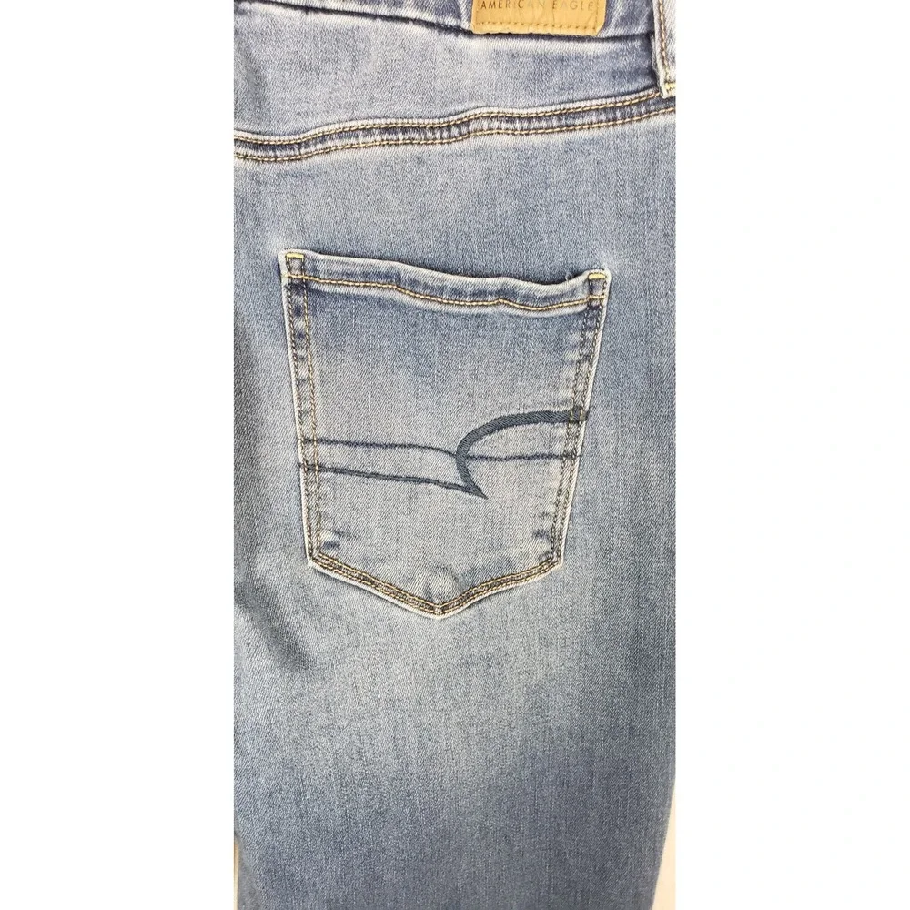 American Eagle Outfitters Curvy Hi Rise Skinny Jeans Medium Wash Size 10 Regular